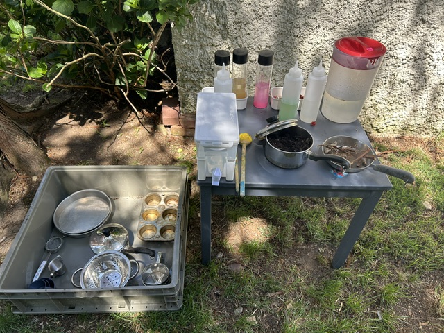 Outdoor play space setup